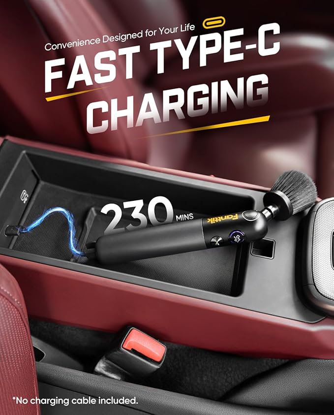 Fanttik Flip G10 Nano AutoCare Cordless Electric Scrubber Dual-Speed with 8 Brush Heads Adjustable Angle &amp Smart Display IPX7 Waterproof for Deep Car Cleaning