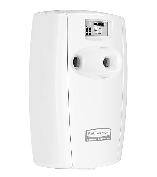 Rubbermaid Commercial FG4870056 Microburst Duet 2-Fragrance Aerosol Odor Control Air Care System Dispenser White/White