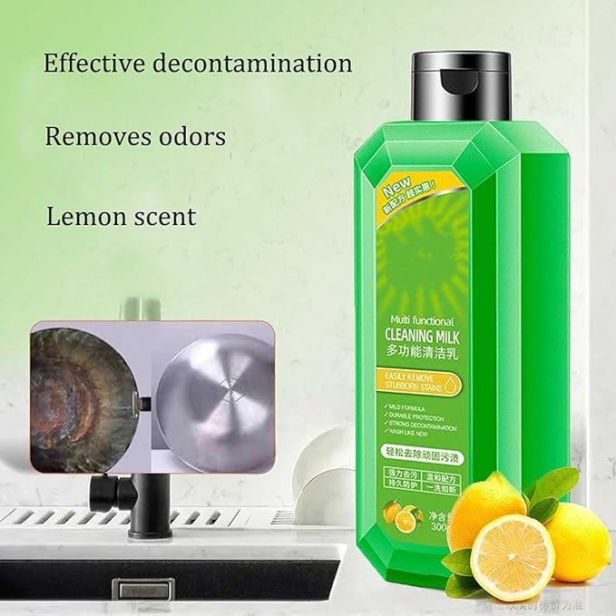 Powerful Multifunctional Concentrated Cleansing LotionCleaning Milk House CleanerPowerful Multifunctional CleanerMultifunctional Oil Cleaning Agentfor Kitchen &amp Bathroom (2PCS)
