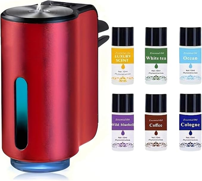 Adjustable Intensity Car Air Freshener - Portable Aroma Diffuser for Fresh Fragrance in Your Vehicle(Red 6pcs)