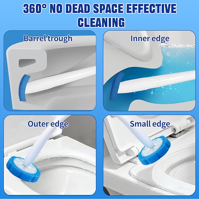 100pcs Disposable Toilet Wand Refills Replacement Brush Heads Compatible With Clorox Wand Refill System Upgrade Fiber Cleaner Heads for Closestool Cleaning (not included brush rod)