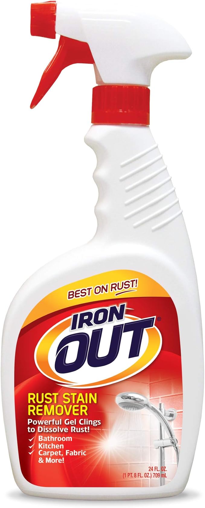 Iron OUT Rust Stain Remover Gel Spray 24 fl oz Bottle 6-Pack