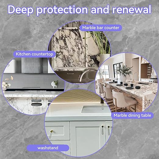 Marble Polishing Paste Nature Stone Polishing Kit Granite Sealer &amp Protectant | Polish Paste for Granite Quartz Marble Travertine Kitchen Countertop（1kg）
