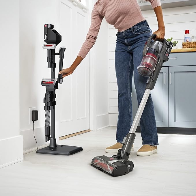 Hoover ONEPWR Tower Charging Stand Battery Charger for Hoover ONEPWR Emerge Stick Vacuums Dual Battery Sequential Charging Tool Organization Emerge Stick Vacuum Charger