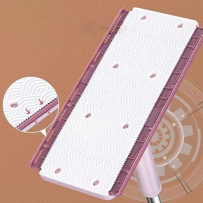 Dust Mop - Dry Mop| Floor Duster Flat Mops with Washable Pads Long Handle Automatic Clamp Cleaning Supplies for Home Kitchen Bathroom Bedroom Living Room Hardwood Laminate Tile Glass Window