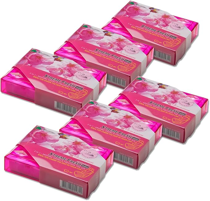 Auto Dynasty TreeFrog Xtreme Fresh Mini Japanese Under-The-Car Natural Air Freshener Sakura Blossom Scented Pack of 6