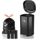 Dog Poop Trash Can Outsides 18L/4.76 Gal Portable Waste Bin with Lid and Removable Inner Odor Control for Indoor Outdoor Dog Waste Station for Bathroom &ampKitchen -45 Waste Bags