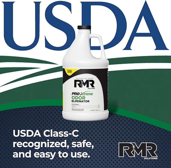 RMR PRO-Xtreme Odor Eliminator Commercial-Strength Formula Naturally Destroys Odors Organic Solution Tackles The Worst Odors No Masking or Cover-Up Fragrances Safe and Easy to Use 1 Gallon
