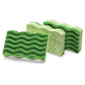 Libman Commercial 1076 Medium Duty Scrub Sponge Cellulose 4.5 x 3 Yellow and Green (Pack of 24 sponges)