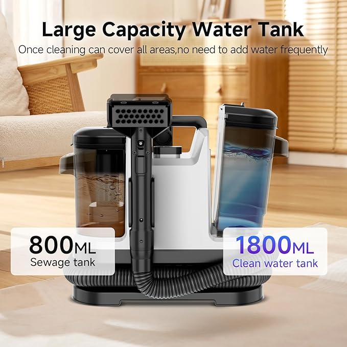 KIKETECH Fabric Cleaning Vacuum Cleaner Powerful Stick Vacuum with 45Mins Runtime 8 in 5 Vacuum Cleaners Rechargeable Vacuum Pet for Hair Carpet Hardfloordark blue