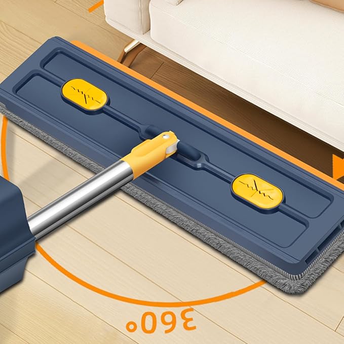 Flat Floor Mop - Household Cleaning Tool Large Durablle Microfiber Design Tile Cleaning Accessory Hardwood Floor  Carpet Dust Remover | 360° Rotatable Mop for Efficient Home Kitchen Bathroo