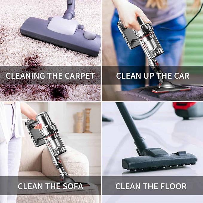 Stick Vacuum Cleaner 50 Minutes Run-Time 4 in 1 Lightweight Stick Vacuum 200W HEPA Filter for Hardwood Floors Carpet Pet Hair Car （4M line
