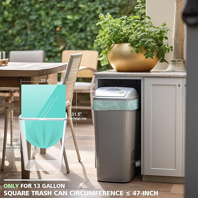 Compostable Trash Garbage bagsAYOTEE 13-15 Gallon Tall Kitchen Trash BagsHeavy Duty Unscented 1.18Mils 55 Liter60 CountStrong Thicken Rubbish Waste Can Liners for Kitchen Garden Home