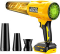 Electric Cordless Leaf Blower for DeWALT 20V Battery 580000 RPM Brushless Turbo Jet Blower with 3 Nozzles Handheld Blower for Patio Garden Yard Leaves Dust Garage &amp Snow Cleaning (Not Batt