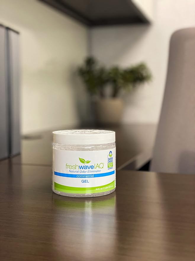 Fresh Wave IAQ Commercial Odor Eliminating Gel 16 Fl. Oz. | Pack of 6 | Odor Absorbers for Home | Safer Odor Relief | Natural Plant-Based Odor Eliminator | Replace Every 15-60 Days