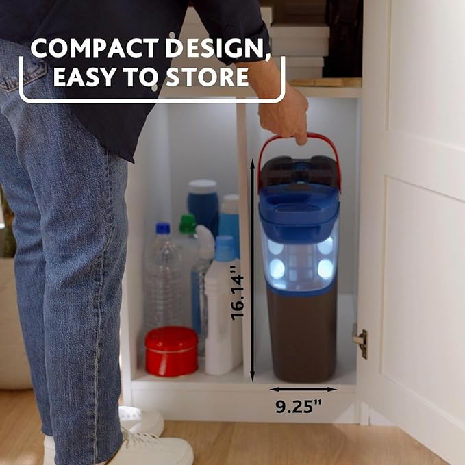 O-Cedar H2prO Flat Mop System with 1 Mop Head Refill | Quick Cleaning Tool | Clean with Clean Water | Machine Washable Reusable Microfiber Mop Pad | Safe on Wood Floors Vinyl Tile Baseboards Walls