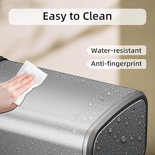 8L/2.1 Gal Small Bathroom Trash Can with Lid Swing-Top Rectangular Waste Bin Stainless Steel Garbage Can for Home Office Toilet Bedroom Living Room (Silver)