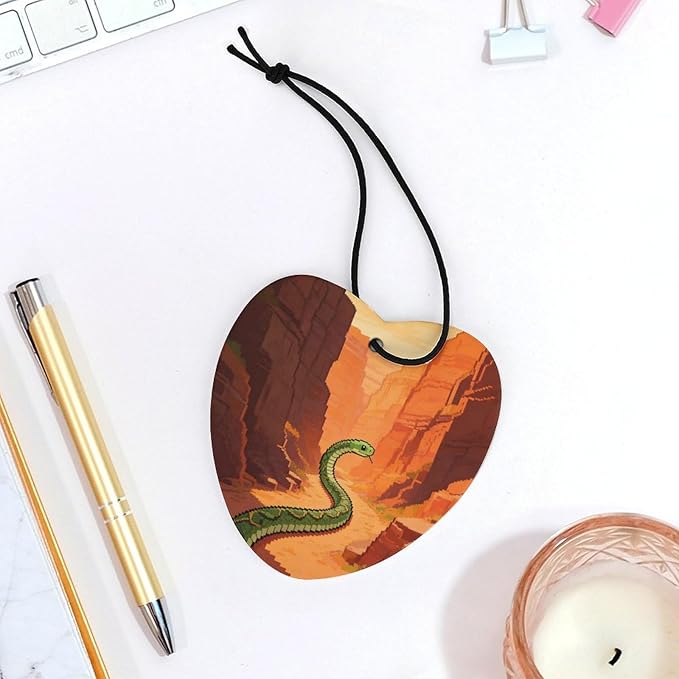 5PCS Car Air Freshener Hanging Personalized Double Sided Snake Canyon Car Fresheners Long Lasting New Cars Scents Cute Automotive Freshies for Closets Drawers (tea)
