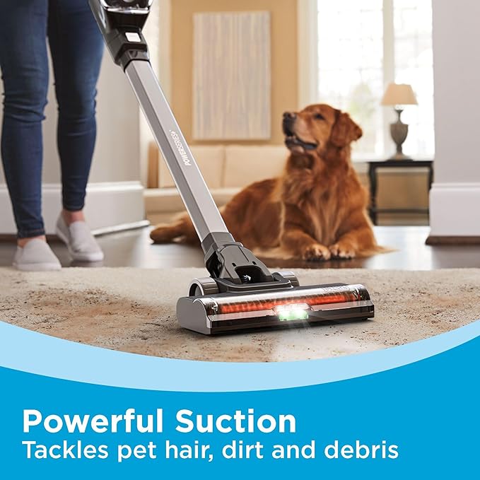 BLACK+DECKER POWERSERIES 20V MAX Cordless Stick Vacuum Cleaner Household Vacuum Cleaners for Hardwood Floors and Carpet LED Lights Detachable Anti-Tangle Lightweight Bagless (BHFEA18D1)
