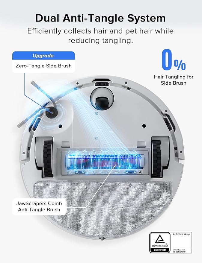 roborock Q7 L5 Robot Vacuum and Mop Combo 8000Pa Suction Upgraded from Q5 Pro Dual Anti-Tangle System LiDAR Navigation No-Go Zones Self-Charging Robotic Vacuum Cleaner White
