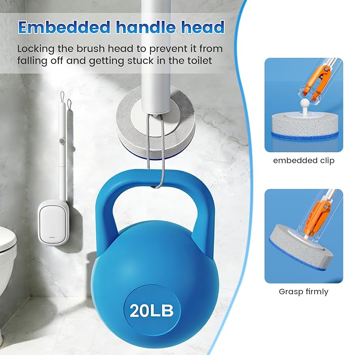 Disposable Toilet BrushToilet Bowl CleanerWall Mounted Toilet Bowl Brush with 36 Refills for Deep Toilet CleaningToilet Brush and Holder Set for Hygienic Bathroom Maintenance