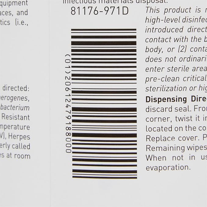 McKesson Germicidal Wipes [1920 Count] Disinfecting Wipes Alcohol Cleaning Disinfectant Wipes Hospital Grade Multi-Surface Wipes 160 Wipes 12 Pack