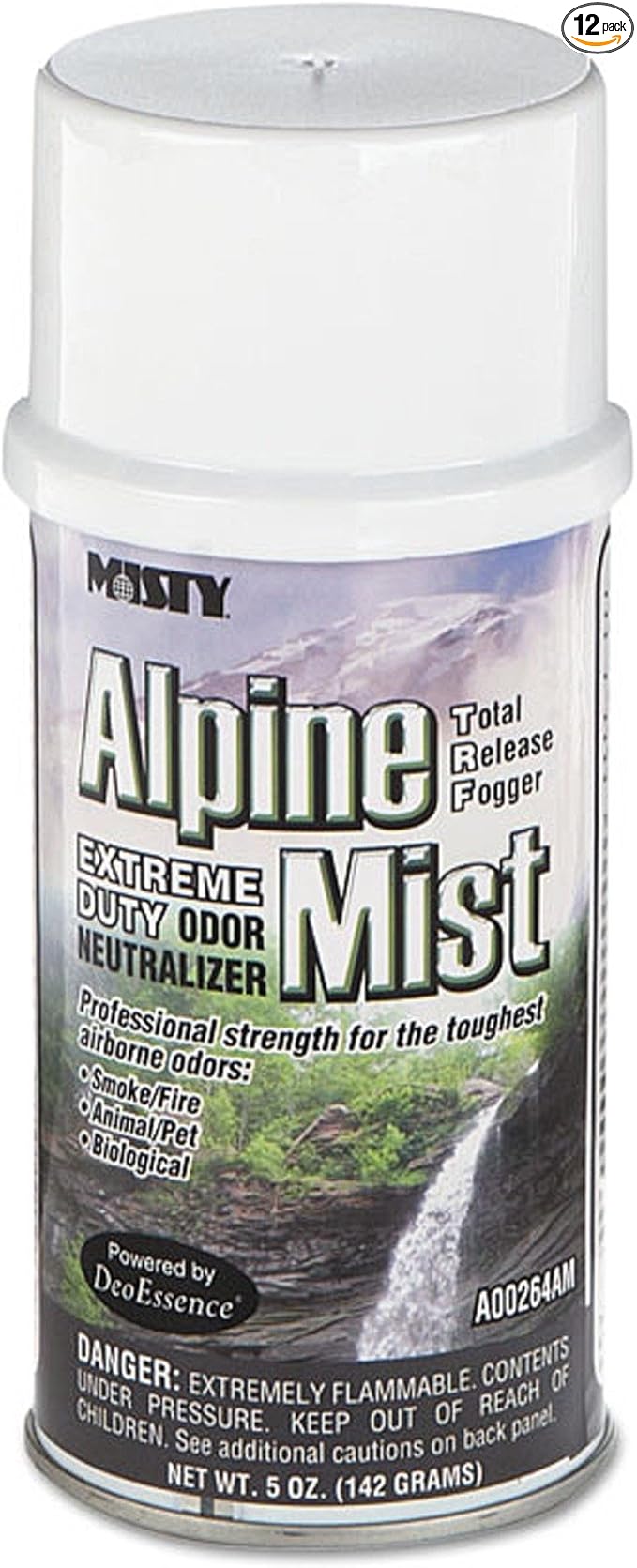 Misty Alpine Mist Extreme Duty Odor Neutralizer - 5 oz (Case of 12) - 1039402 - Tackle Tough Airborne Odors Smoke Animal Smells Fine Mist for Maximum Diffusion Long-Lasting Freshness