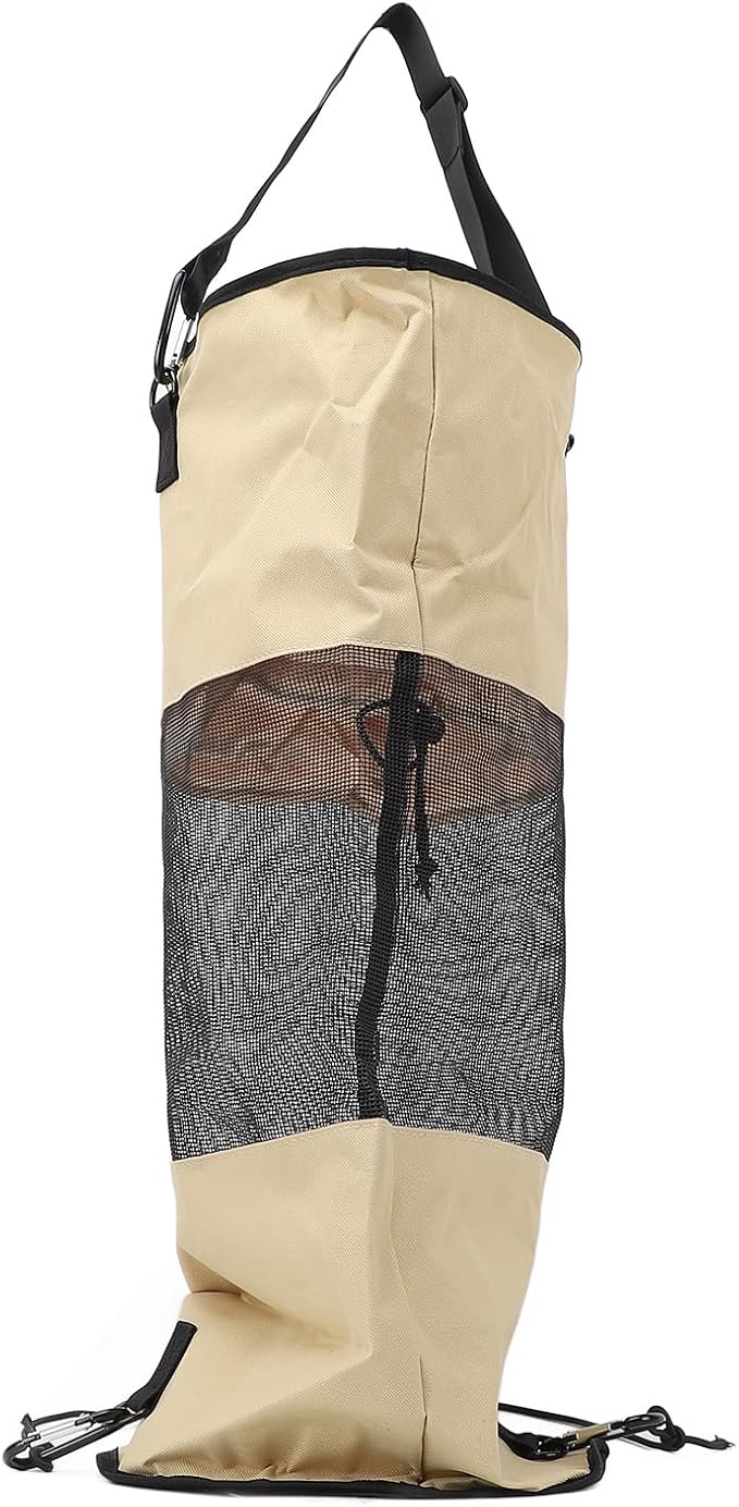 Boat Trash Bag Nylon Mesh Reusable Portable Boat Garbage Container with Secure Closure and Hanging Straps Ideal for Outdoor Seaside Activities