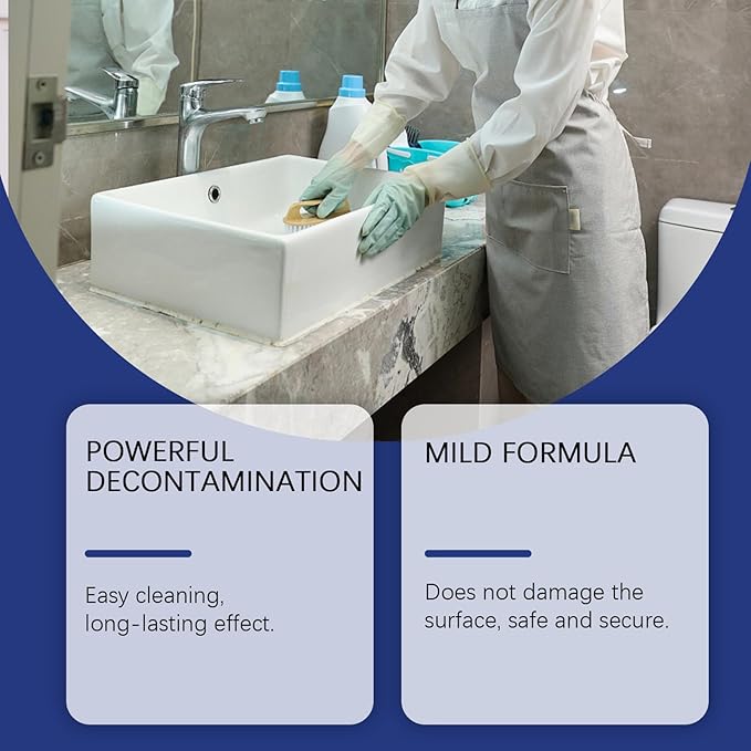 YWBL-WH Bathroom Cleaner Strong Dirt Removal Fast Evaporation Gentle 60ml with Mild Formula Safe for Shower Bathtub Sink Tile (60ml*5)