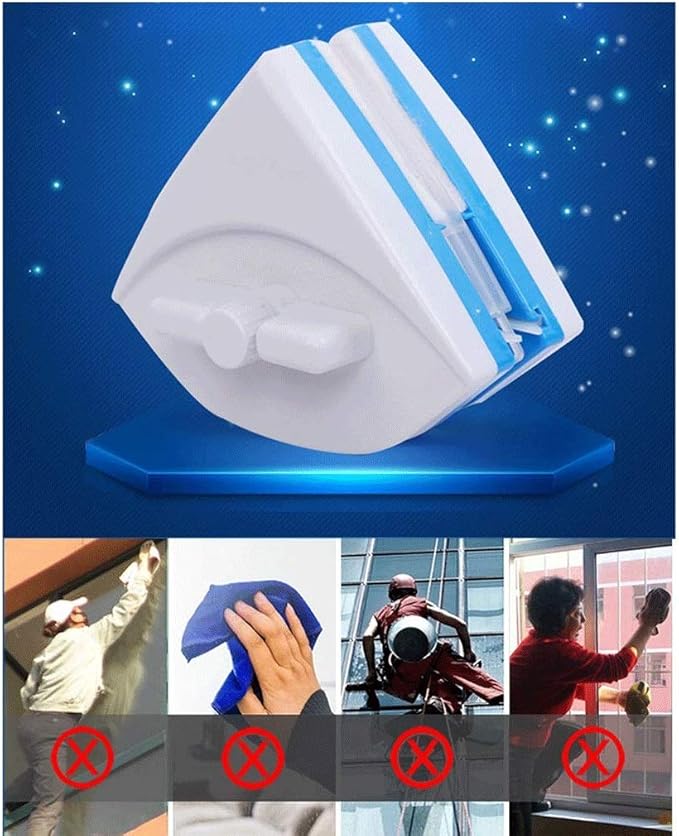Double-Sided Magnetic Window Cleaner Glass Cleaning Brush Wiper Household Tools For Single Layer Sided Wipe Thickness