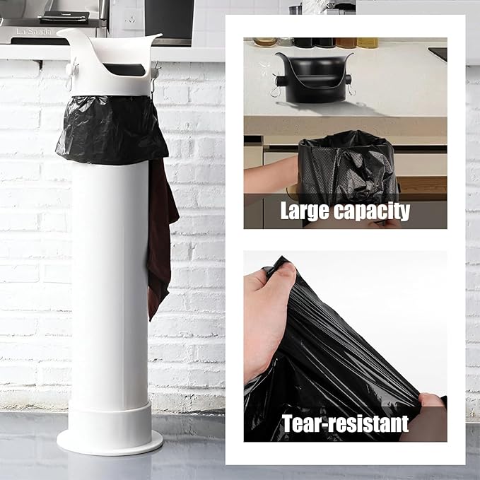 Trash Bags Large for Espresso Coffee Grounds Standing Knock Box 17L Commercial Garbage Bags for Floor Knock Box Coffee Shop Essentials 13.7''X35.8''2 Roll/50 pcs