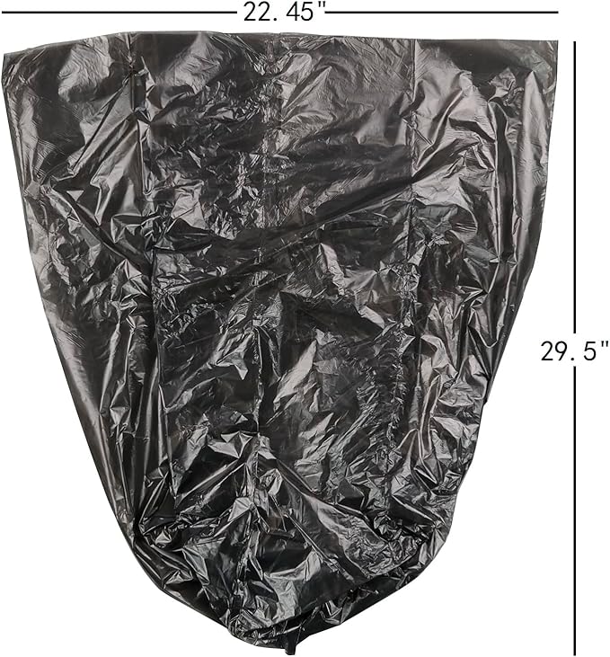 8 Gallon Black Trash Bags Waste Bin Liners for Kitchen Office (6 Rolls/150 Counts)