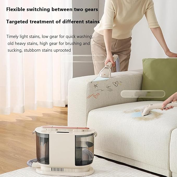 Portable Carpet and Fabric Cleaner Multifunctional Cleaning Machine No Need To Disassemble and Wash Suitable for Furniture Pets Car Seats