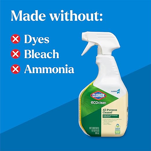 CloroxPro Clorox EcoClean All-Purpose Cleaner Spray Bottle 32 Fluid Ounces Pack of 9