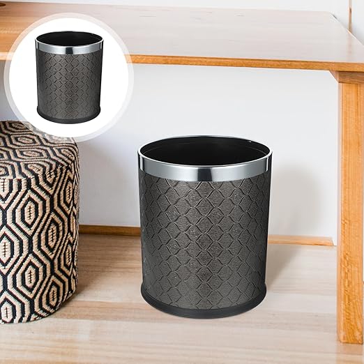 Cabilock Large Trash Can Plastic Waste Paper Bin Kitchen Waste Basket Slim Wastebasket