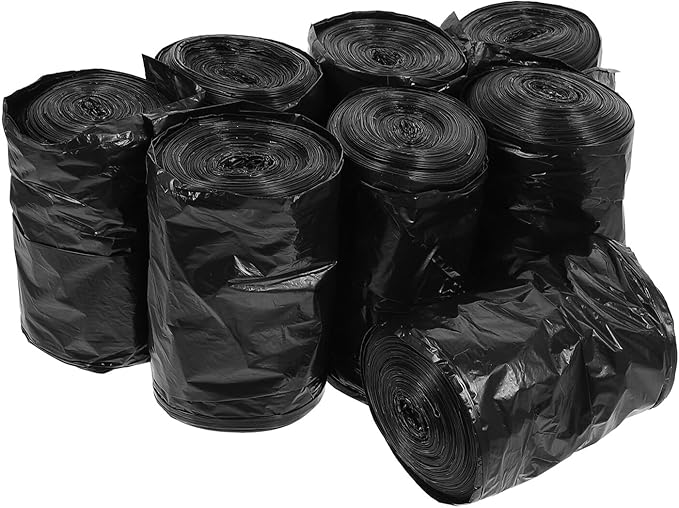 200pcs Portable Thickened Toilet Trash Bags Disposable Black Garbage Liners Heavy-duty Home and Outdoor Waste Bags for Commode and Camping Use
