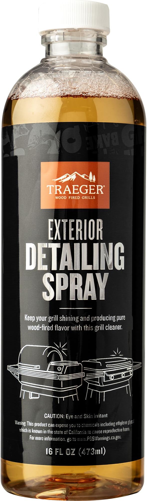 Traeger Grills Deep Cleaning Kit - Exterior Detailing Spray (16oz) Foaming Degreaser (16oz) Grill Scraper &amp Pad Microfiber Towels Nitrile Gloves - Tools for Cleaning Grill Smoker Oven Gridd