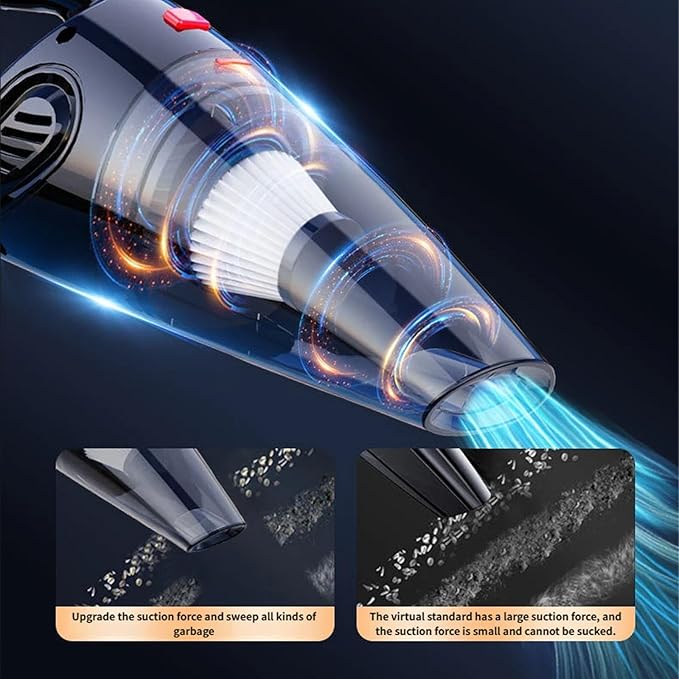 Portable Car Vacuum Rechargeable Car Machine Technology Small Design ABS Texture for Travel Use