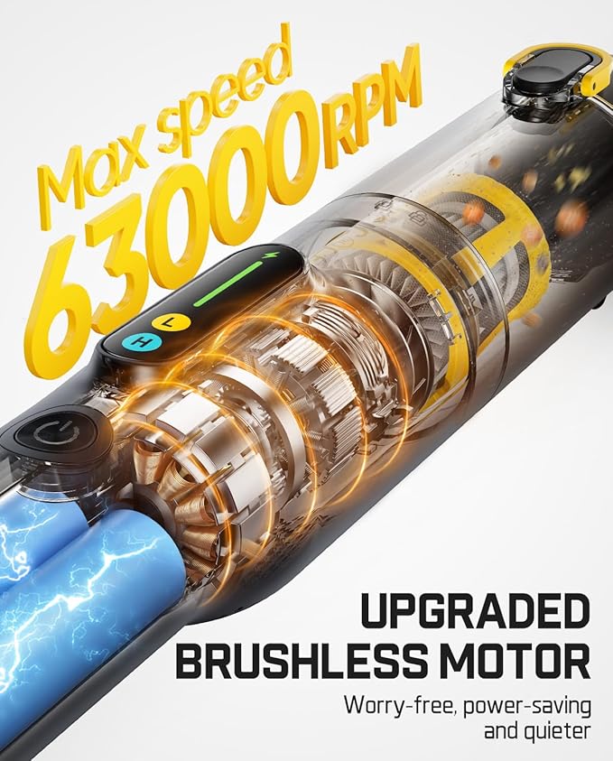 Fanttik Slim V10 Lite Cordless Handheld Vacuum 0.98lb Lightweight with All-in-One Base Design 12000Pa Suction &amp Smart LED Display Portable Mini Vacuum Cleaner for Kitchen Table Home Car