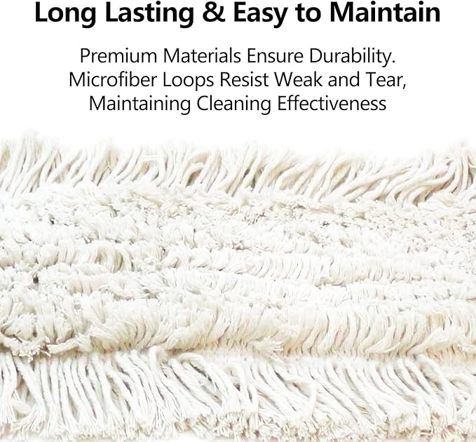 24 Commercial Dust Mop MEIBEI Dust Floor Mop with Cotton mop Head Dust Mop for Hardwood Floors with Long Handle Industrial Dust Mop for Factory Shopping Mall Garage Company Hotel (24*5 inch)