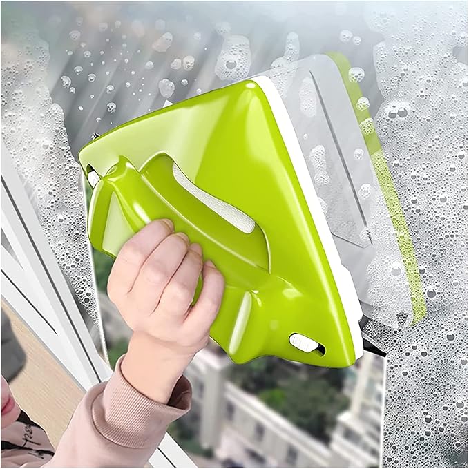 Window Cleaner Wipers Double Side Magnetic Window Cleaner Washing Equipment Ultra-Strong Both Side Glass Surface Cleaning Brush Wiper Tools for High-Rise and Car Glazed Windows Thickness 15-24mm