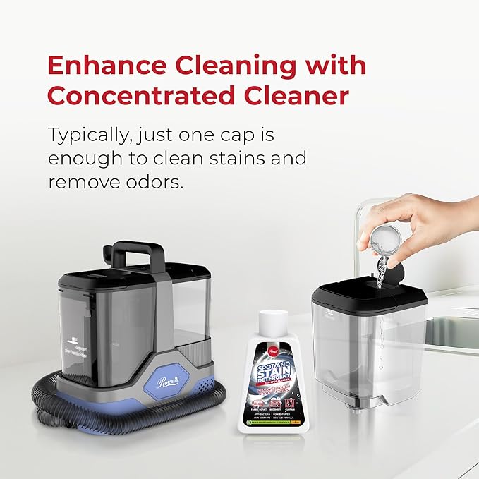 Rosewill Multi-Purpose Portable Carpet and Upholstery Cleaner with 74.4 oz Large Water Tank Self Cleaning Powerful Suction 17 KPa Spot Cleaner 600W Motor 4 Tools for Pets Car Couch and Stairs