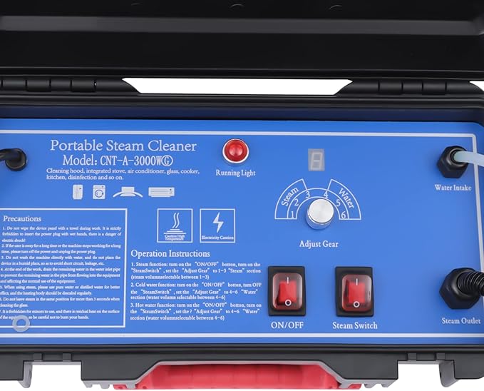 Handheld High Pressure Steam Cleaner 5 Bar High Temperature Pressurized Steam Cleaner Cleaning System Automatic Pump Steamer Washer for Home Kitchen Floor Car Auto Patio Use (1 Style 1)