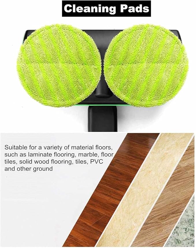 Handheld Steam Mop Cleaner Rechargeable Floor Wiper Cordless Sweeping Spinning Mop Electric Cleaner Washer Wireless Rotating Scrubber Polisher for All Surfaces Floor Cleaning