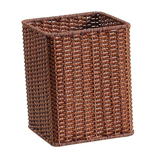 Trash Can Open Top Garbage Can Space Saving Large Capacity Ornament Wastebasket Waste Basket for Office Living Room Kitchen