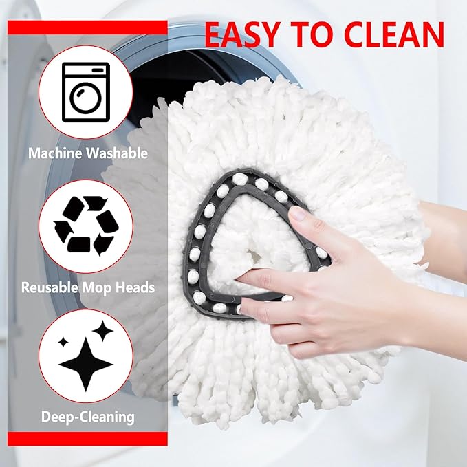10 Pack Mop Replacement Heads Compatible with O Cedar Triangle Swivel Mops Spin Mop Microfiber Refills Deep Cleaning Easy to Replace