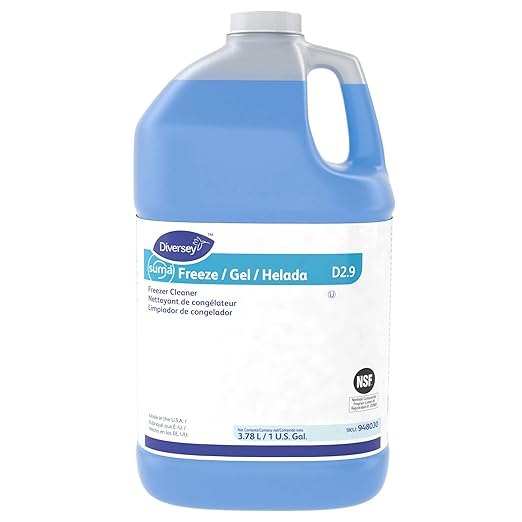 Diversey 948030 SUMA Freeze Walk-in Freezer Cold Room &amp Below Freezing Liquid Floor Cleaner For Kitchens Restaurants Ready-to-Use 1-Gallon (Pack of 4)
