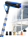 VEVOR Water Fed Pole Kit 24FT Solar Panel Cleaning Pole with Extendable Handle 180° Rotatable Brush Head &amp 65.6FT Hose Household &amp Outdoor Window Cleaner Tool for Caravan Solar Panel Deck