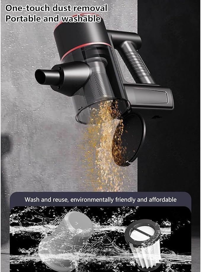 Lightweight Cordless Aspiradora Y Trapeador para Piso 18Kpa 35mins Runtime Rechargeable Cordless Vacuum and Mop Combo Self-Standing Stick Vacuums for Home Carpet Floor Pet HairWhite