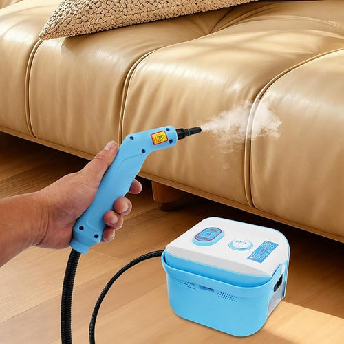 1500W Handheld Steam Cleaner Portable High Temp Steam Cleaning Machine 3 Gears Steam Setting 13s Heat-Up/4.5BAR High Pressure Steam Cleaner for Walls Car Detailing Tile (Blue)